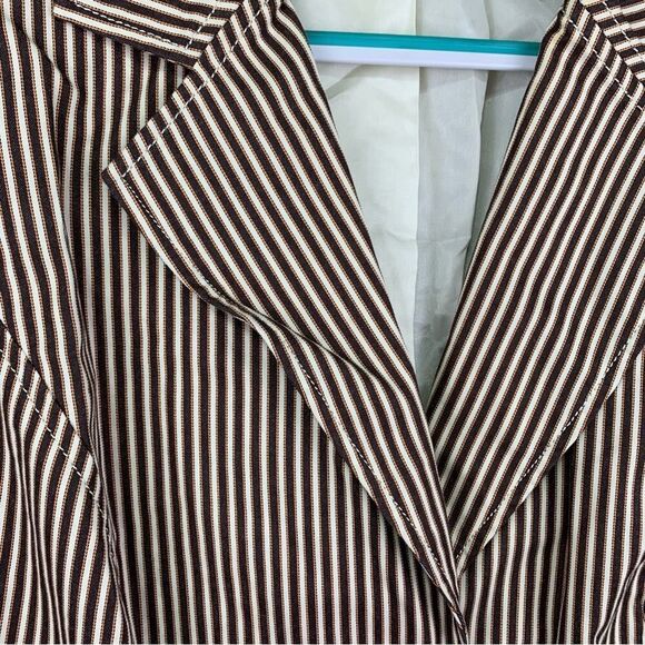i.e. Brown Tan Pin Stripe Blazer - Picture 5 of 11